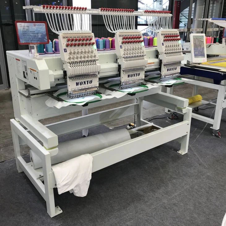 Wonyo 3 Head Computerized Embroidery Machine For Cap And Flat Embroidery