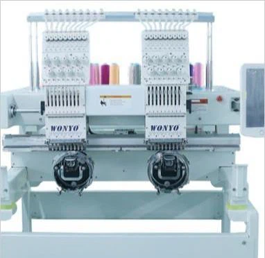 2 Heads 9 Needles Automatic Flat+Cap Computerized Embroidery Machines