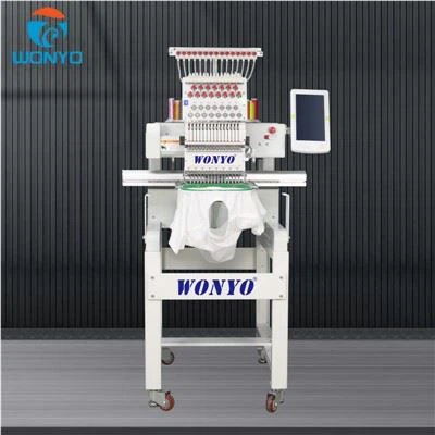 Tajima-Art-einzelner Kopf-Computer-T-Shirt Kappen-Stickmaschine 12/15 Farben - 400 * 600 Millimeter